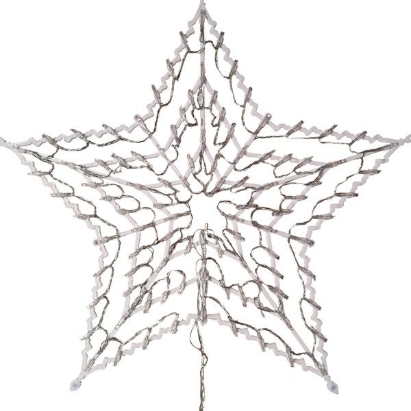 Samuel Alexander 50cm White 100 LED Window Star Light Up Indoor/Outdoor Christmas Decorations
