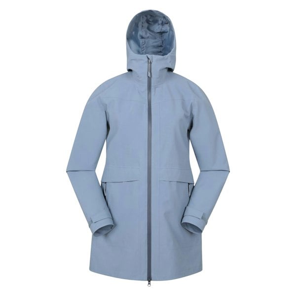 Mountain Warehouse Womens April Longline Waterproof Jacket - Blue