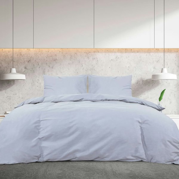 Berkfield Duvet Cover Set Grey 260x220 cm Cotton