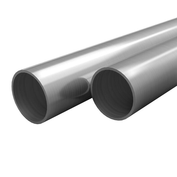 Berkfield 2 pcs Stainless Steel Tubes Round V2A 2m 42x1.8mm