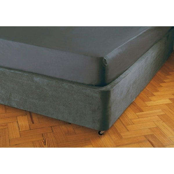 Belledorm Faux Suede Divan Base Wrap (19in) - Charcoal