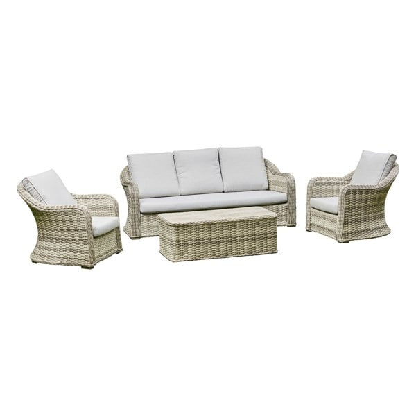 DS Living Marylin 5 Seater Rattan Lounge Set Garden Furniture - Grey