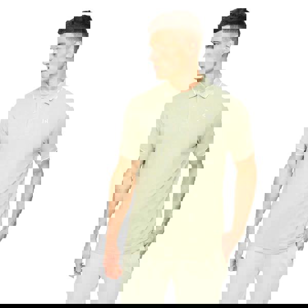 Crosshatch Mens Crufton Polo Shirt - Light Olive - 