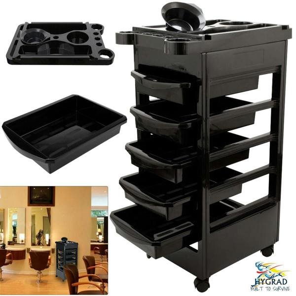 HYGRAD BUILT TO SURVIVE Multi purpose Storage trolley for Hairdressers Nail Salon Tattoo artist Spa UK
