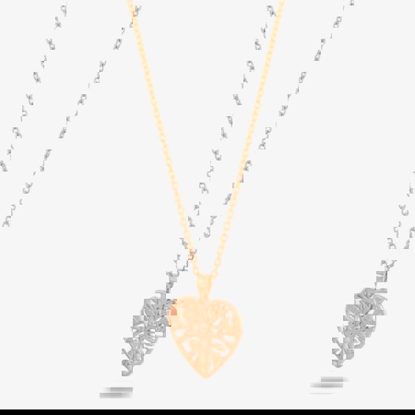 Rosa Lea Open Leaves Heart Necklace AM-2THB010506