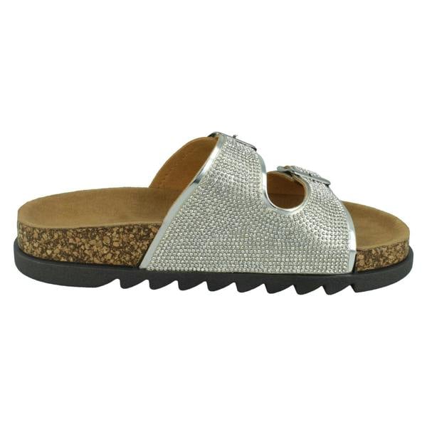 Spot On Ladies Spot On Wide Fit Slider Sandals F12009