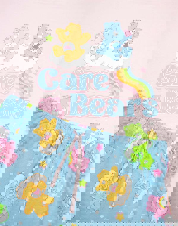 Care Bears Womens Pink Character Short Sleeve Long Leg Pyjama Set