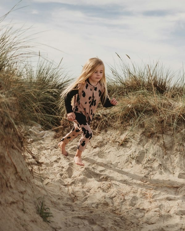 organic velour Pink Pony Print Velour Jumpsuit - image 1