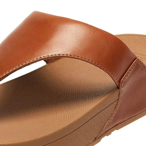 FitFlop Lulu Leather Womens Tan Sandals