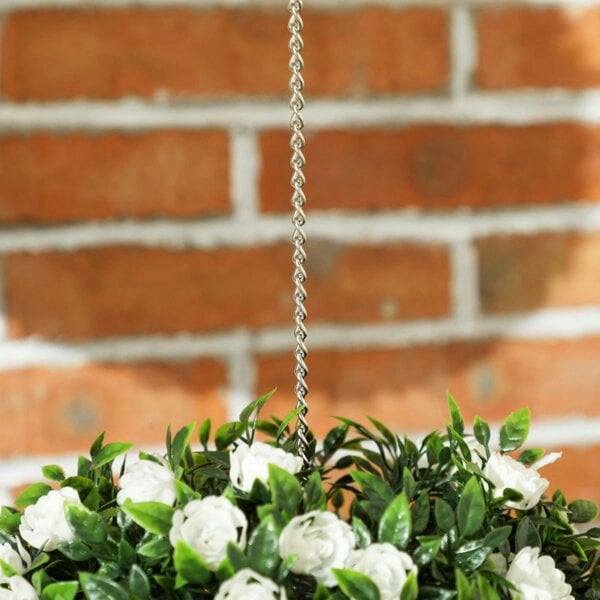 Dyzi Set of 2 Artificial Rose Topiary Balls 28cm Hanging Faux Plants