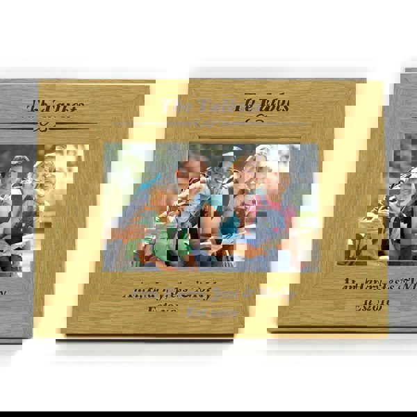 Personalised Memento Company Personalised 6x4 Landscape Wooden Photo Frame