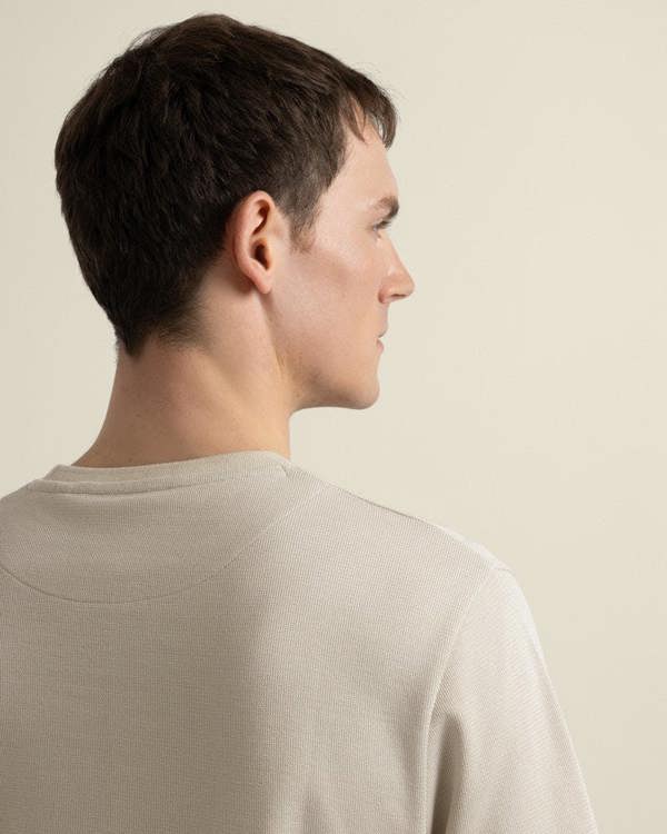 Larsson & Co Jeppe - Textured Panelled T-Shirt