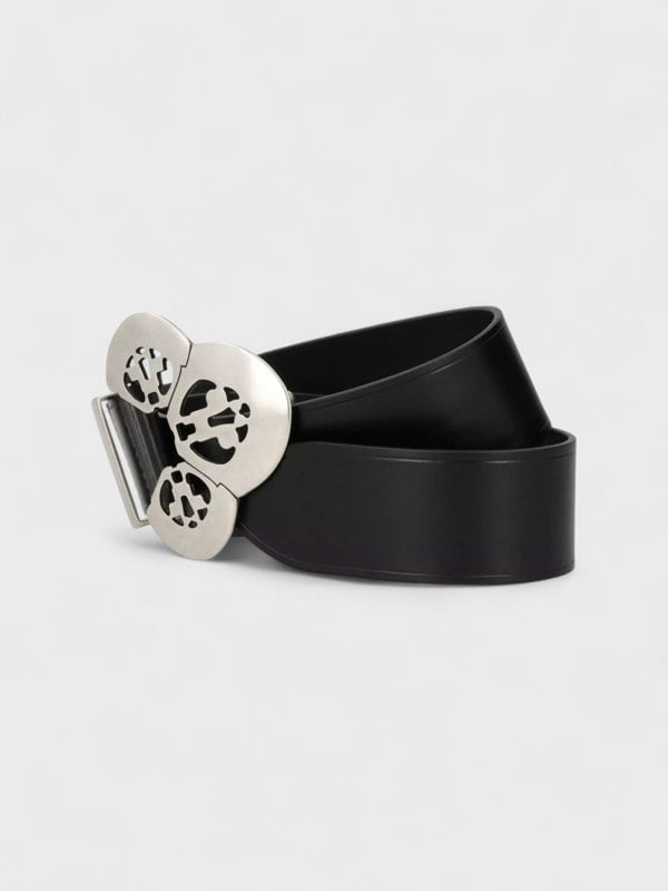 Isabel Marant Adaria Sculptured Buckle Belt Black