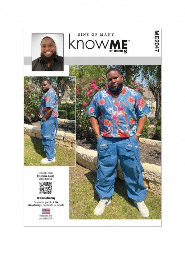 Know Me Sewing Pattern 2047, Shirts, Tops, Trousers for Men, BB (44-46-48-50-52) - Intermediate