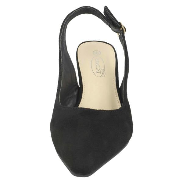 Spot On Ladies Spot On Mid Heel Slingback Court Shoes