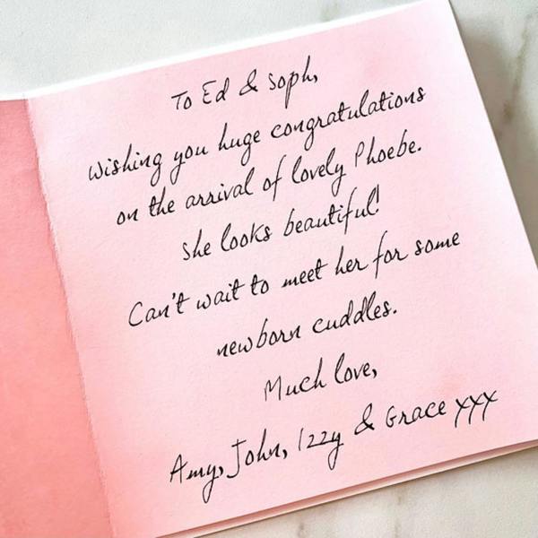 Personalised New Baby Stork Card - alternative angle