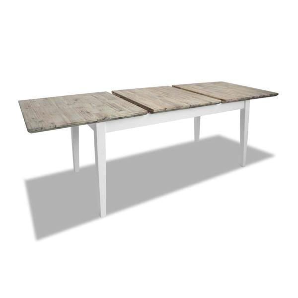 Statement Furniture Florence Rectangle Extending Kitchen Dining Table with Center Extension Leaves