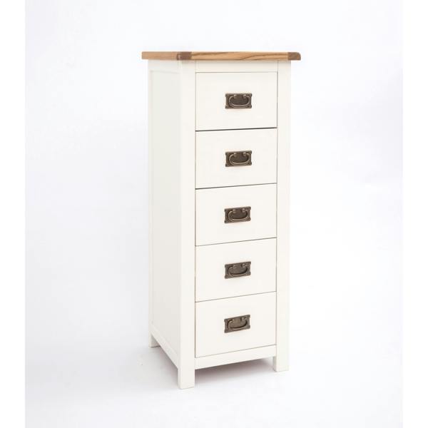 Cabinet Bits Lovere 5 Drawer Narrow Chest of Drawers Bras Drop Handle