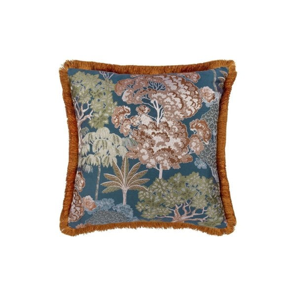 Wylder Nature Woodlands Jacquard Floral Cushion Cover - Navy