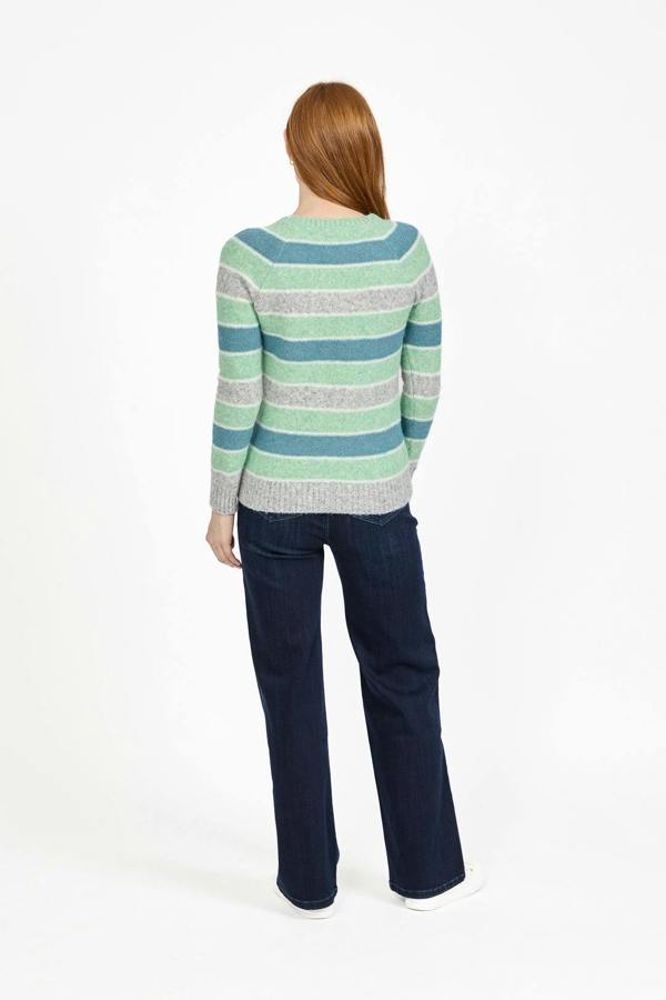 Mudflower Cable-Knit Stripe Jumper