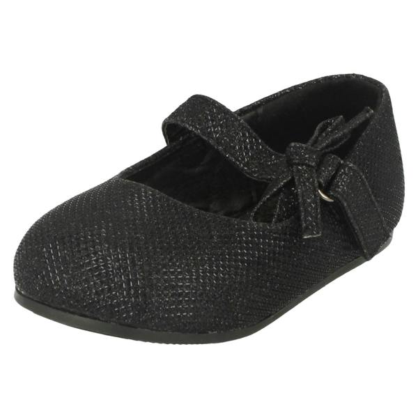 Spot On Girls Spot On Flat Shoe With Glitter Bow Decoration