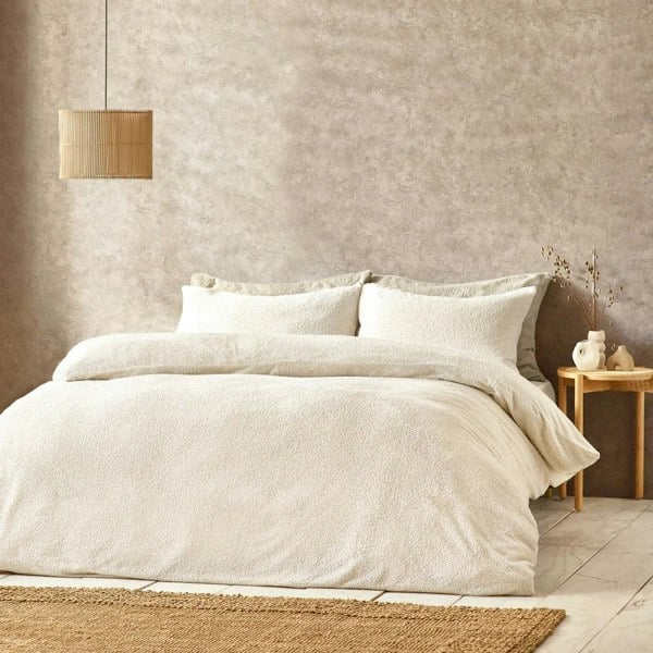 Yard Bouclé Textured Duvet Cover Set - Ecru