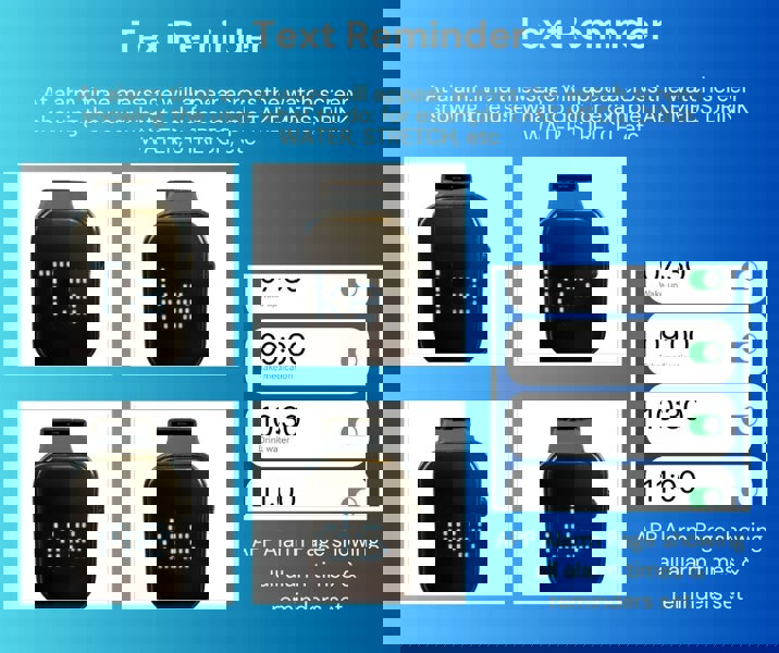 Pivotell Vibratime Smart Pill Reminder Watch: Vibrating Pill Reminder Daily Alarm Watch with PERSONALISED MESSAGE on screen at alarm time