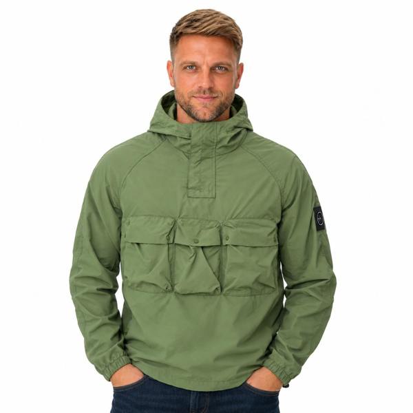 Marshall Artist Sefton 1/4 Zip Jacket Khaki
