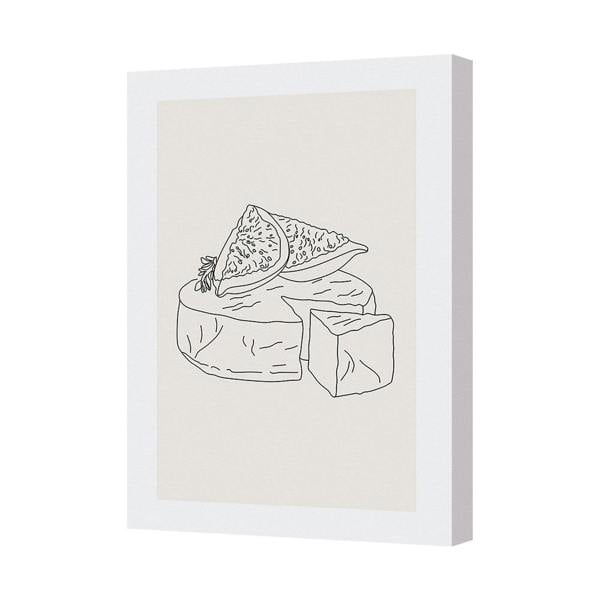 Benjamin Tate Design Cheese Still Life Canvas Print UK Made Deep Wooden Framed Wall Art