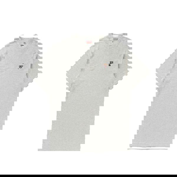 Kenzo Lucky Tiger Embroidered Crest T-Shirt   in  Grey