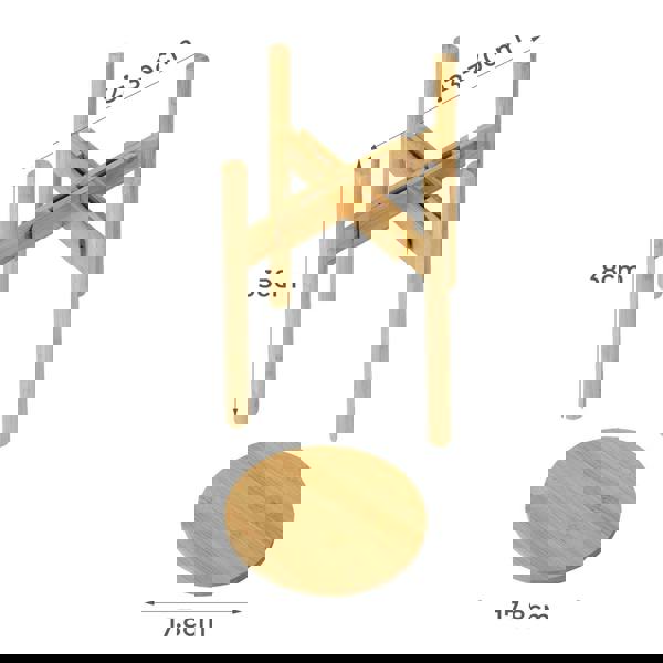 Levede Bamboo Adjustable Plant Stand Indoor Outdoor Modern Display Stand Rack