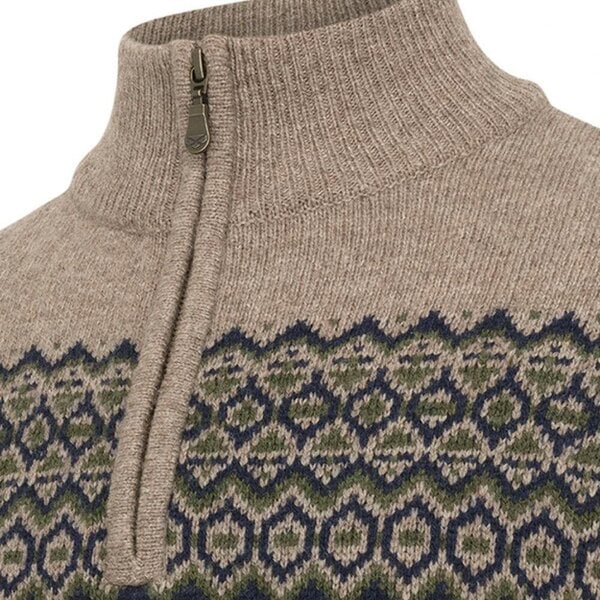 Hoggs of Fife Colonsay Fair Isle 1/4 Zip Pullover