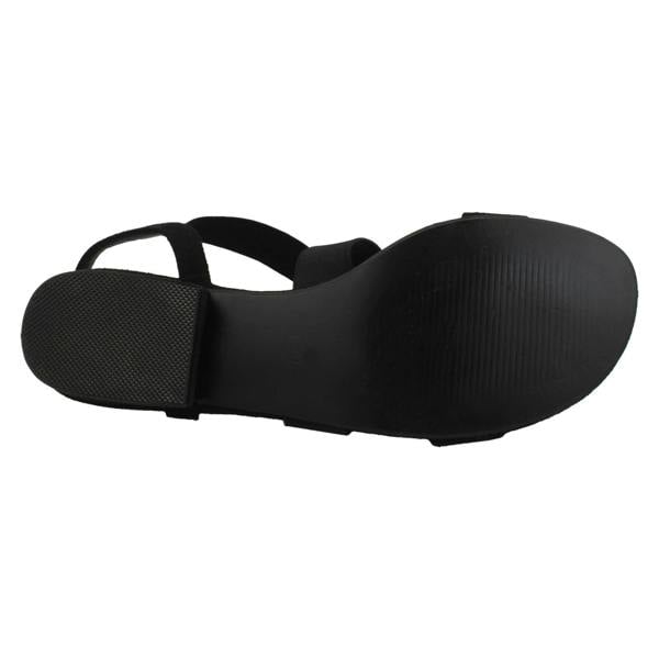 Spot On Ladies Spot On Slip On Cross Strap Low Heel Smart Sandals F12082