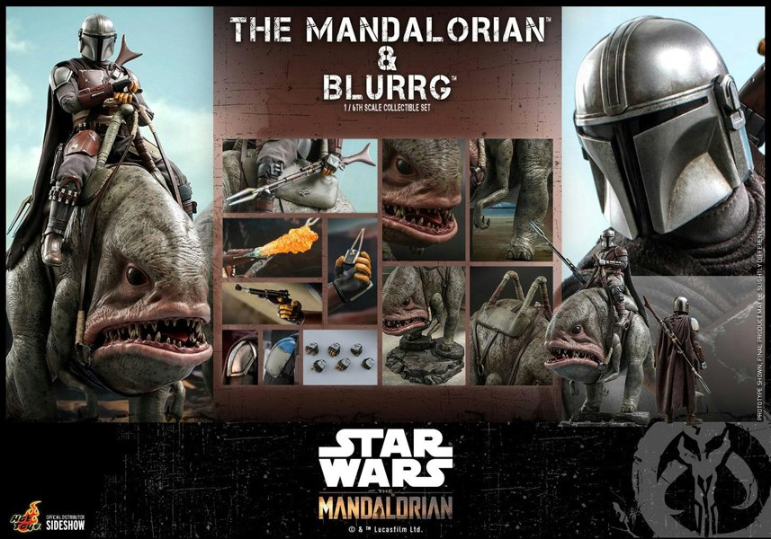 Hot Toys The Mandalorian and Blurrg 37cm Star Wars 2 Pack 1:6 Scale Figure Hot Toys 908287