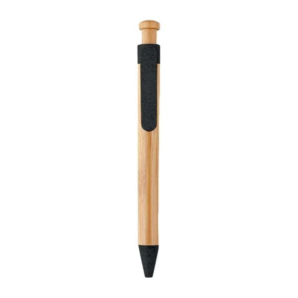 MidOcean Toyama Bamboo & Wheat Straw Ballpoint Pen - Black - 