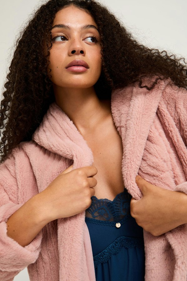 Cloud Dressing Gown in Dusky Pink - Wholesale - Robes