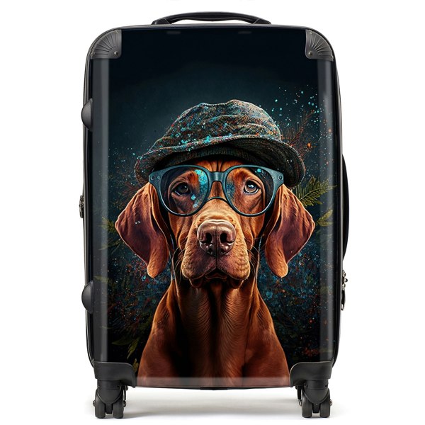 Warren Reed Hungarian Vizsla Dog Splashart Suitcase