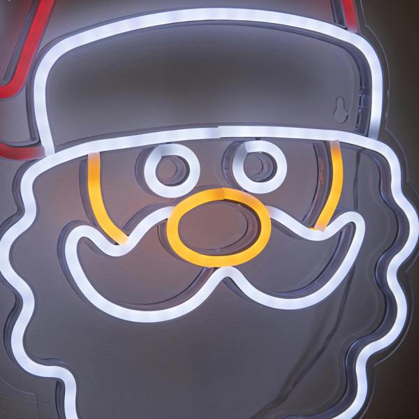 Samuel Alexander 35cm Santa Neon-Style Light Up Christmas Decoration with USB Power Cable