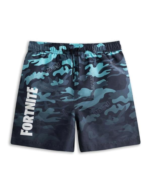 Vanilla Underground Fortnite Boys Blue Camoflage Swim Shorts