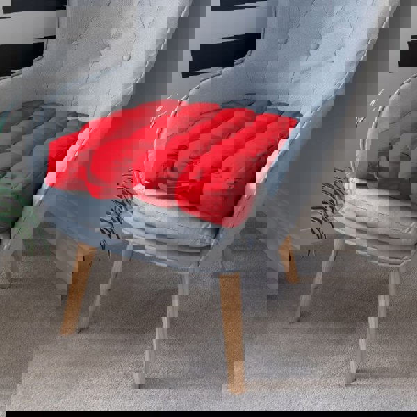 Snug City Quilted 9 Button Seat Pad Cushion Booster 100% Cotton Cover 45cm Square