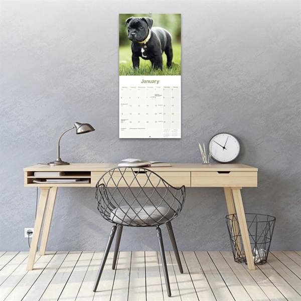 Staffordshire Bull Terrier Calendar 2027, Wall Calendars, Month To View, Dogs, Gift