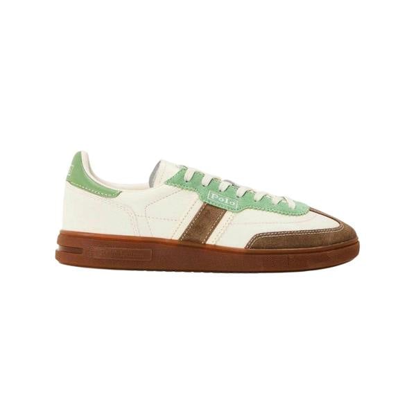 Ralph Lauren Womens/Ladies Bedford Leather Flat Trainers - Cream - 