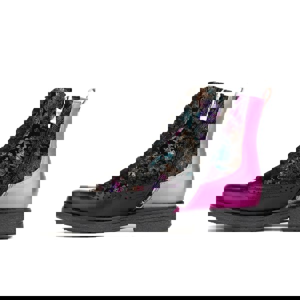 Embassy London Hatter - Dark Winter Foil & Pink - Women's Leather Ankle Lace-up Boot