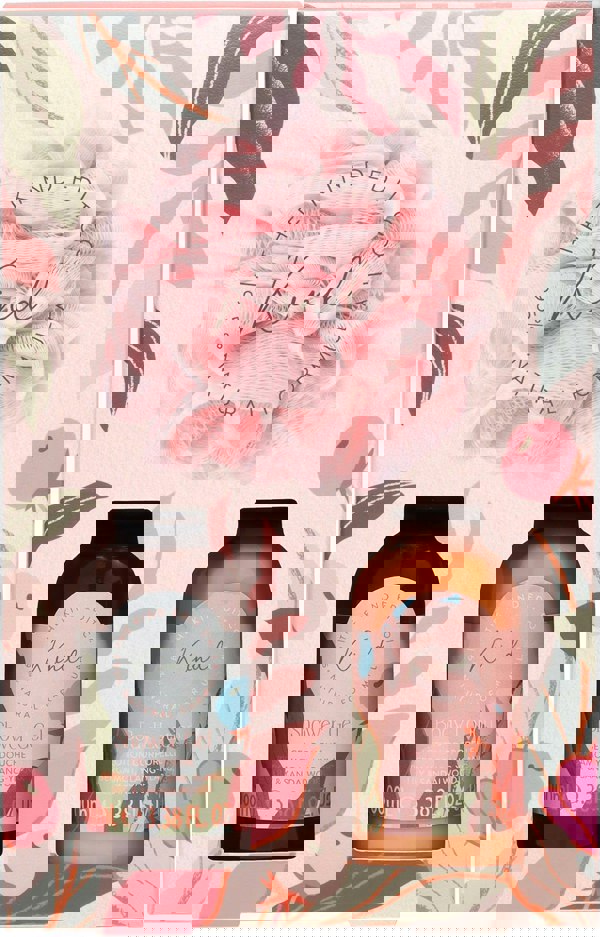 The Kind Edit Co. 5 in 1 Gift Set  : Bath Salts, Shower Gel, Body Lotion, Shower Flower, Hand Cream, Nail File,  Foot Lotion, Pair of Socks