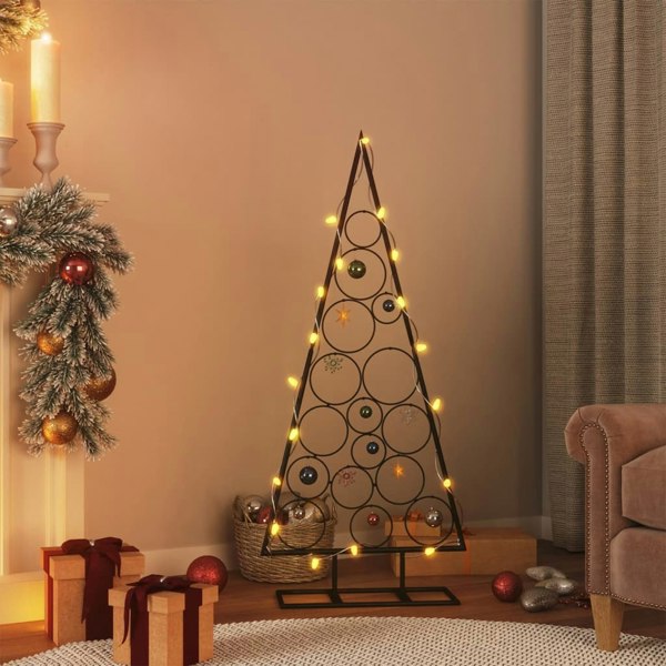 Berkfield Metal Christmas Tree for Decoration Black 125 cm