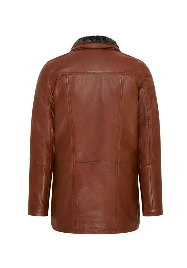 Infinity Leather Mens Mid-Length Warm Leather Trench Coat - Varkaus