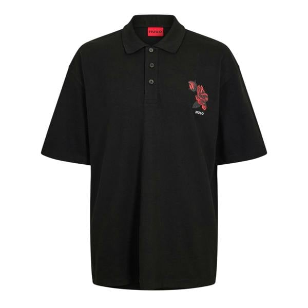 Hugo Mens Dardigo Rose Polo Shirt - Black - 