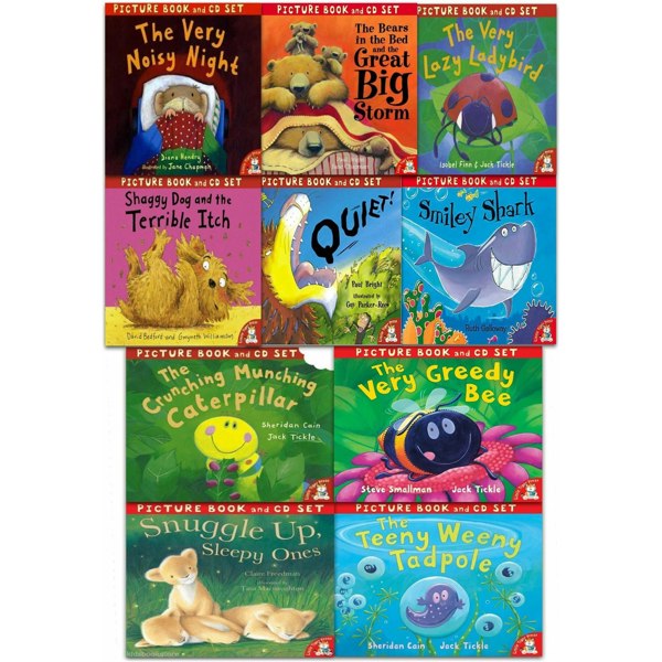 The Crunching Munching Caterpillar and Other Stories Collection 10 Books &CDs Set