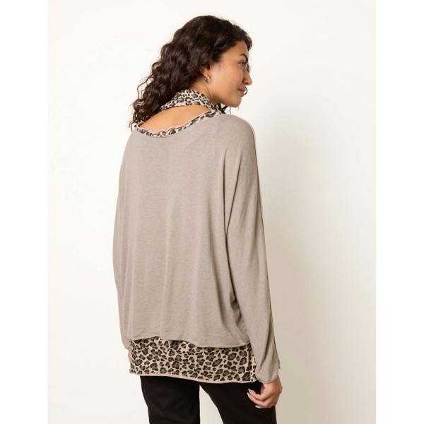 Blue Vanilla Scarf Leopard 3 in 1 Top