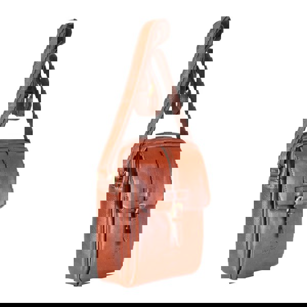 Infinity Leather Ashby - Genuine Leather Crossbody Small Messenger Bag